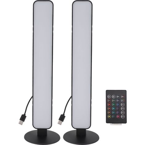 Barre Lumineuse RGB Gamers, Bandeau LED RGB avec Contrôle Remote 24 Touches, USB Powered, Lampe Ambiance PC Gaming