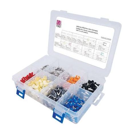 TRU COMPONENTS T1711C002 Assortimento Capicorda 0.5 mm², 0.75 mm², 1.0 mm², 1.5 mm², 2.5 mm², 4 mm², 6 mm², 10 mm² 3200