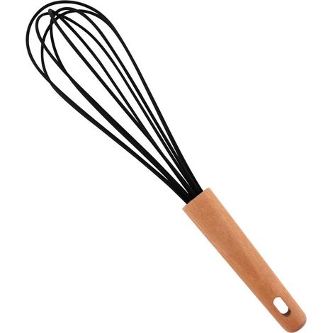Mixer - Manche En Bois - Tête En Silicone Alimentaire - Pour Mélange De Pâte, Crème Et Jus - 1 Pièce (1/4)