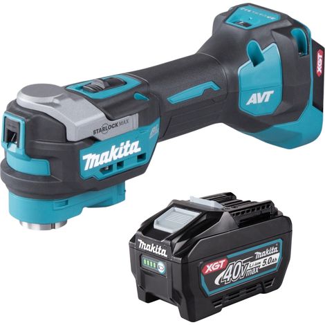 Herramienta multifunción sin cable Makita TM 001 GT1 40 V máx. Starlock Max Brushless + 1x batería recargable 5,0 Ah - sin cargador