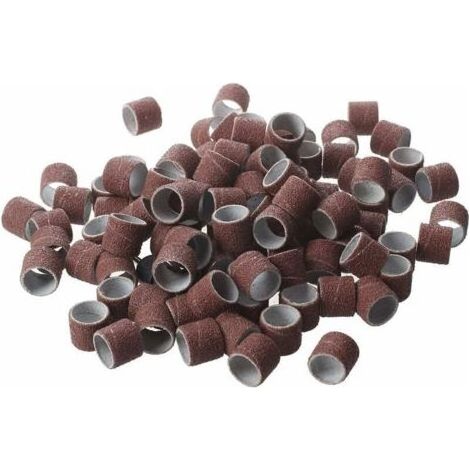 Bandas de lijado Ahlsen BET - Kit de 100 piezas de 1/2" con mandril para herramientas rotativas DREMEL (1/5)