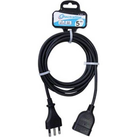 5 x PROLUNGA LINEARE 5 M SEZ 3X1 16A BIPASSO NERO