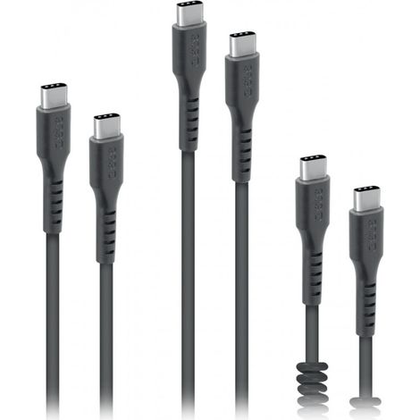 SBS TEKITCC3IN1K USB Kabel USB 3.2 Gen 1 (3.1 Gen 1) 2 m USB C Schwarz