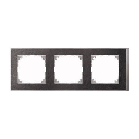 MERTEN MEG4030-3669 ALUMINIUM, NOIR PLAQUE DE COMMUTATION ET OBTURATEUR