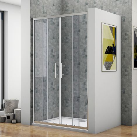 160x190cm Sicherheitsglas Nischentür Schiebetür Gleittür Duschabtrennung Duschkabine Dusch (1/5)