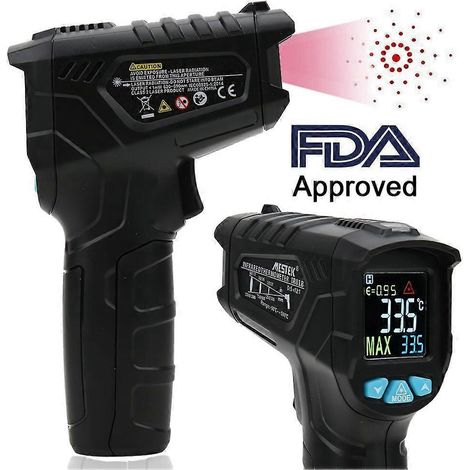 Industriethermometer IR01B 50℃550℃ (58℉1022℉) Tragbares Infrarot-Temperaturmessgerät Schwarz
