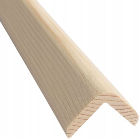 Cornière bois épicéa, baguette d’angle rabotée, profil 30 x 30 mm, longueur 120 cm