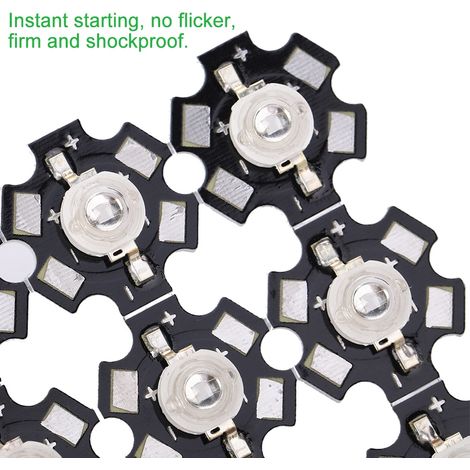 LED haute puissance 3W, diodes émettrices vertes pour luminaires DIY (1/5)