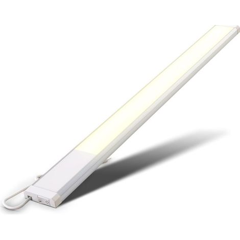 réglette LED, platine LED 10W intégrée, 1100 Lumen, longueur 57,5cm, blanc chaud 3000K, IP20, éclairage cuisine atelier plan de travail (1/5)