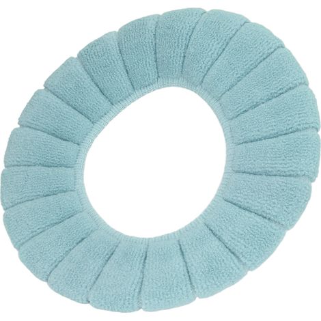 Coussin de lunette de WC vert, épais et lavable, matière douce et chaude, confortable pour la peau, durable, coussin de siège de toilettes raffiné (1/5)