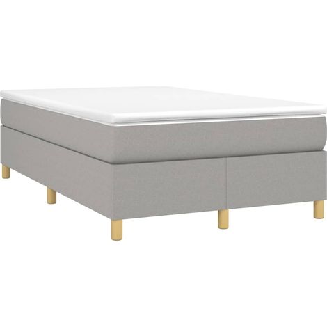 Boxspringbett mit Matratze Hellgrau 120x200 cm Stoff vidaXL (1/5)