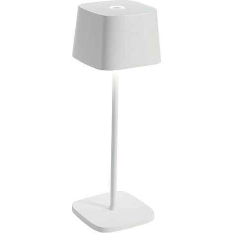 Zafferano Lampada a led da tavolo Ofelia Pro Bianca ricaricabile e dimmerabile - 2200-2700-3000K - 9h massima potenza (1/4)