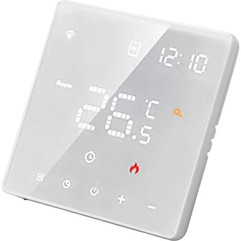 Mini thermostats intelligent ME81H LED16 blanc 100-250V 16A chauffage sol toucher commutateur PC ignifuge IP20 compat Tuya (1/5)