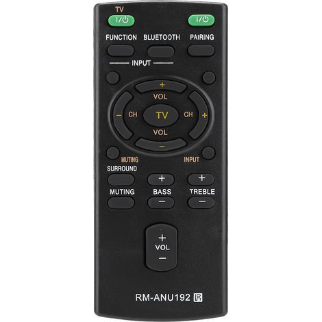 Télécommande de remplacement RM-ANU192 pour barre de son Sony SACT60BT HTCT60BT SSWCT60 (1/5)