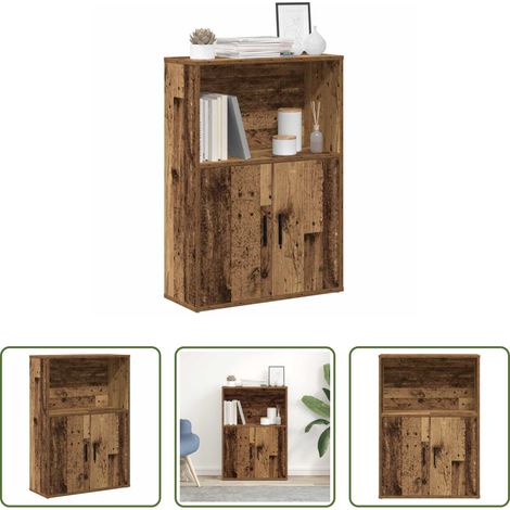 Bibliothèque - Bibliothèque vieux bois 60x24x85 cm bois d'ingénierie (1/5)