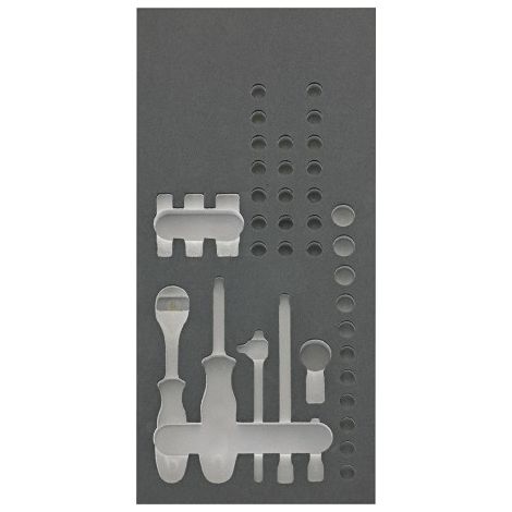 Module d'outils 1/3 vide pour clé à douille 1/4 FORTIS (1/2)