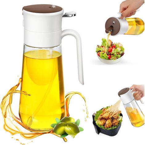 550-ml-Sprühflasche für Speiseöl, 2-in-1-Glassprühflasche und -Spender (1/5)
