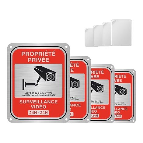 Aluminium Video Surveillance Panels Private Property Under Video Surveillance Indoor Outdoor (1/5)