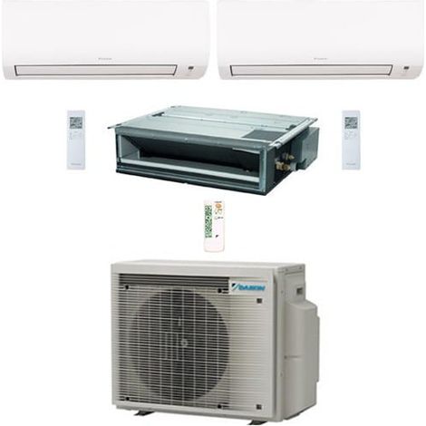 Climatizzatore GARANZIA ITALIA Daikin Comfora Wi-Fi + Canalizzabile Serie FDXM-F9 R32 Trial Split Inverter 9000 + 9000 + 12000 BTU con U.E. 3MXM52A Classe A+++/A+++