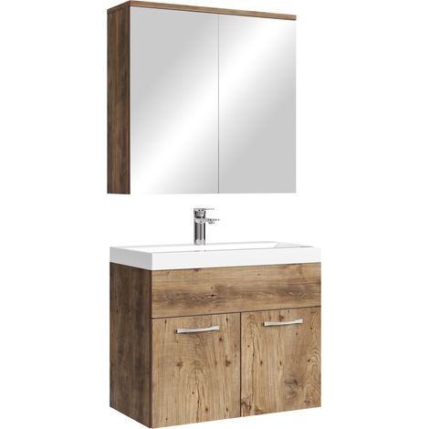 Conjunto de muebles de baño Montreal 01 60 cm - Roble Marrón - M (1/5)