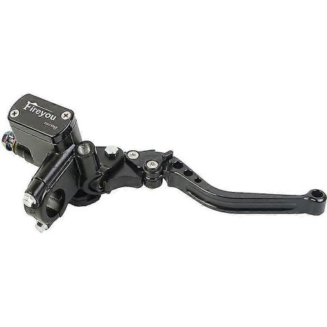 Kit maître-cylindre de frein avec réservoir et poignée pour moto de course, 22 mm, compatible Yamaha, Kawasaki et Suzuki - Noir - Droit (1/5)