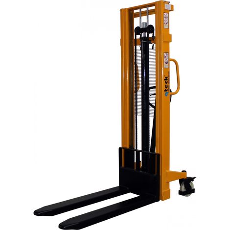 qteck Hochhubwagen HHM-Serie 1150mm Gabellänge Nylon/Tandem 3000mm Hubhöhe 1000kg Tragkraft