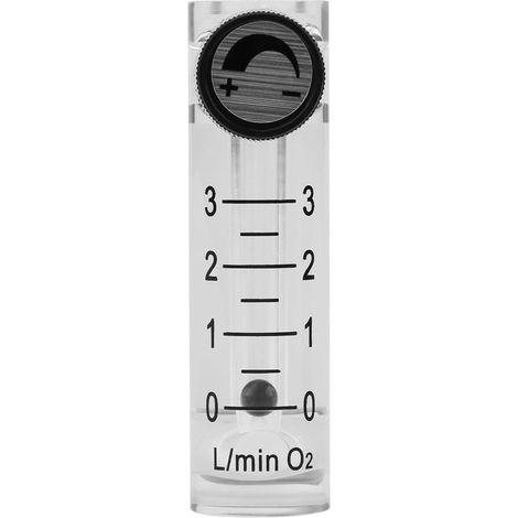 Débitmètre LZQ-2, débitmètre 0-3LPM avec vanne de régulation, débitmètre de gaz d'air pour oxygène/air/gaz (1/5)
