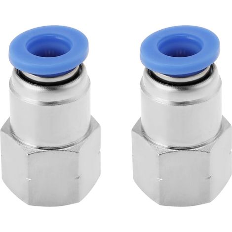 Store 2 Pièces 7/16 UNF (20TPI) Filetage Interne Vers Connecteur Rapide Pneumatique de 6mm Filetage Femelle 7/16 UNF Vers Raccords Pneumatiques de Tube de 6mm de Diamètre Extérieur (1/5)