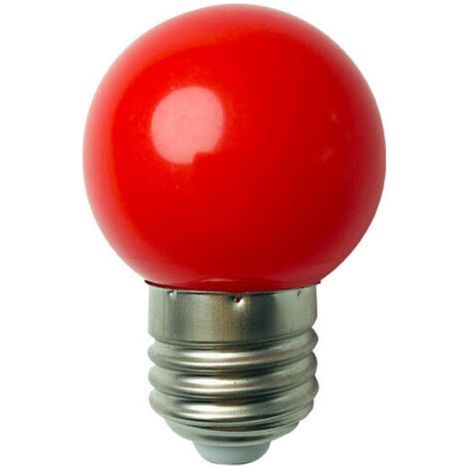 Paquet de 10 ampoules LED B22 3 W, ampoules à baïonnette de couleur, mini ampoules globe G45, rouge vert bleu orange jaune pour mariage, Halloween, Noël (rouge) (1/3)