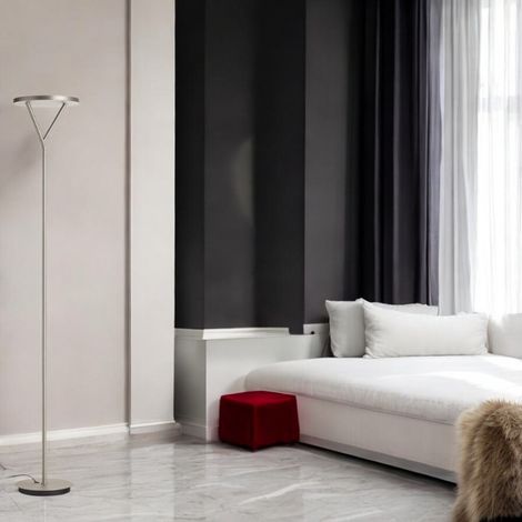 Lampadaire led Plano dimmable nickel mat (1/3)