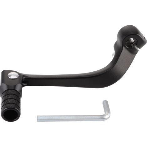 Universeller, klappbarer Schalthebel aus schwarzem Aluminium, kompatibel mit Honda CRF110 und anderen Kinder-/Mini-Offroad-Motorrädern, verstellbarer Schalthebel mit Antikollisionsfunktion.