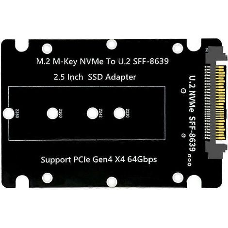 M.2 NVMe auf U.2 Adapterkarte, PCIe 4.0 Gen4 M-Key SSD-Erweiterung für die Formfaktoren 2230, 2242, 2260 und 2280 (1/5)