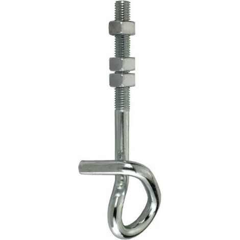 CONDY - 2 GANCI DI SICUREZZA PER ALTALENE ZINCATI 12X180mm