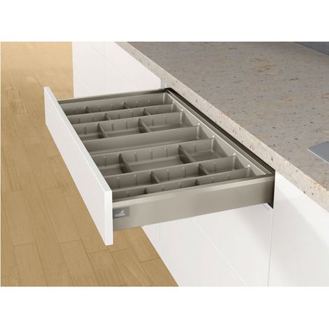 Ramasse couverts orgatray 570 champagne - Pour caisson de largeur : 900 mm - Décor : Champagne - Largeur : 799 mm - Matériau : Plastique - Profondeur : 500 mm - HETTICH