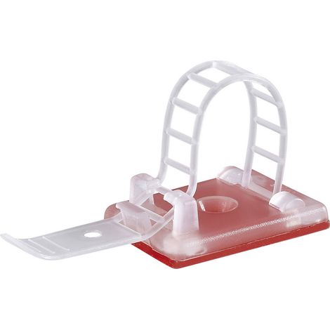 TRU COMPONENTS WCT-64TT Befestigungssockel selbstklebend, schraubbar 1386625 Bündel-Ø-Bereich 16 mm