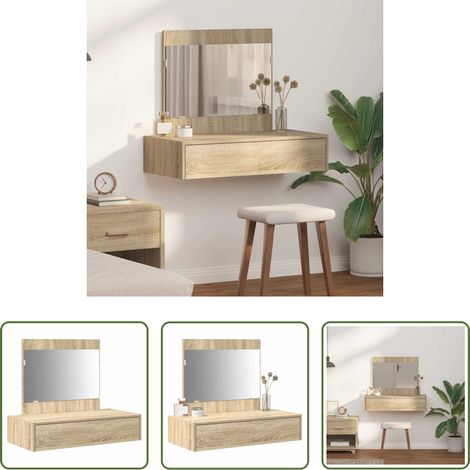 Coiffeuse moderne - Table de Toilette Marron 83 x 40 x 70 cm Bois d'ingénierie (1/5)