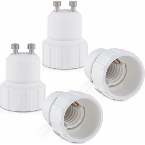 4 Adaptateur de douille - Convertisseur douilles GU10 vers E14 - Adaptateur de support de lampe culot baïonnette pour ampoule LED halogène (1/4)