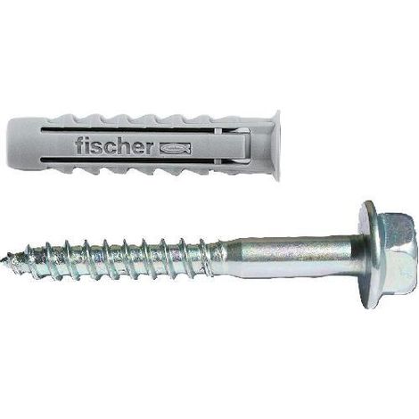TASSELLO NYLON FISCHER "SX PLUS 8 BM" C/VITE TESTA FLANGIATA Ø 8X40MM "