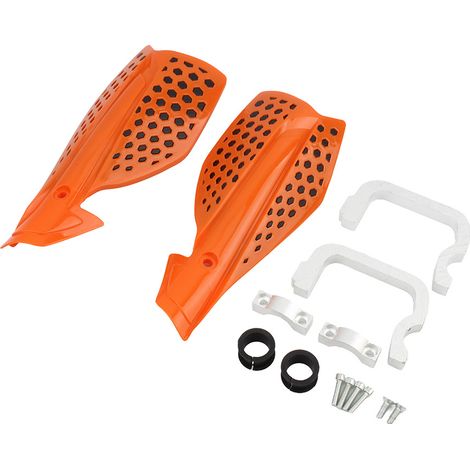 Modification du guidon de moto tout-terrain : protège-mains/protège-leviers 22/28 mm (orange) (1/2)