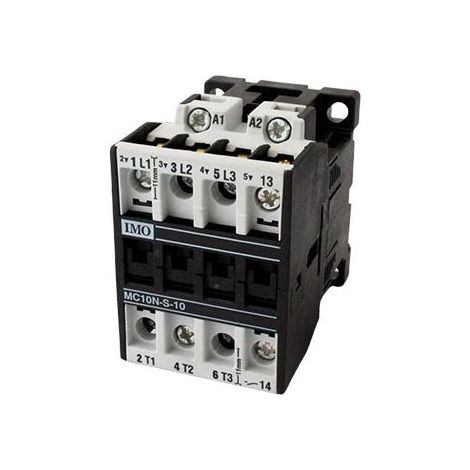 Contacteur tripolaire 4KW 10A - commande bobine 230VAC - 1NO - MC10 IMO