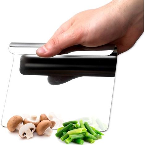 Gsedaox, Raspador de masa, Cortador de masa, Cortador de masa de acero inoxidable, Raspador de cocina, Raspador de masa, Cuchillo para pizza (1/5)