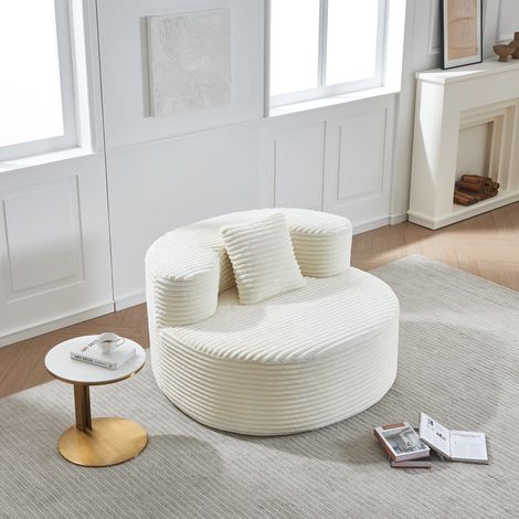Pouf Cloud sans assemblage emballage sous, amovible, avec coussin, pour chambre, format pratique, style moderne et facile à associer