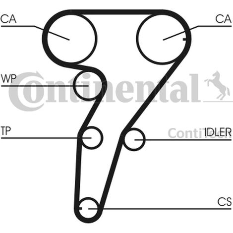 Courroie crantée Continental CT947 ALFA ROMEO 55210626 60607967 60625129