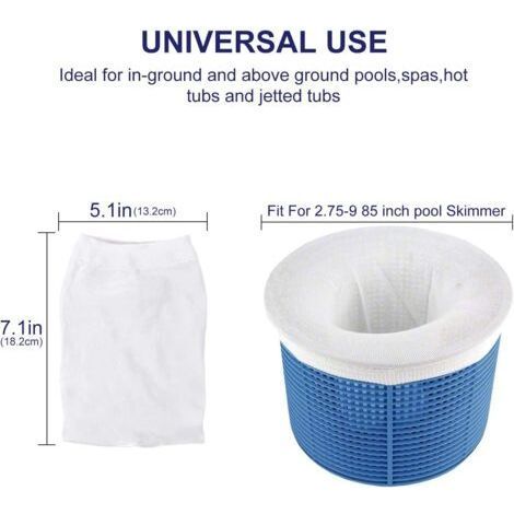 Lot de 30 chaussettes de skimmer de piscine, préfiltre réutilisable pour retenir le pollen et les feuilles (1/3)