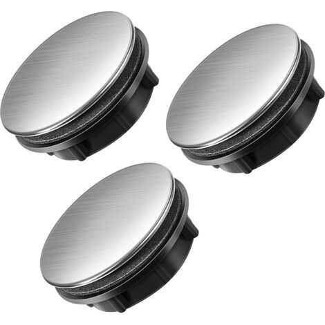 3pièces Cache Trou Inoxydable Pour Évier Couvercles De Robinet Décoratifs Pour Lavabo Et Basin Accessoires De Cuisine Pratiques Et Étanches (1/5)