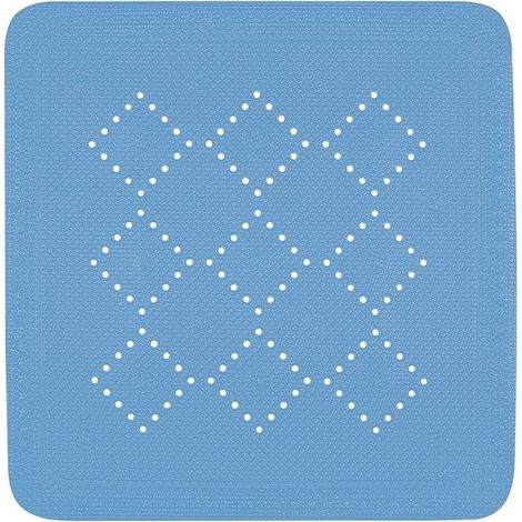 Tapis Fond de douche PVC ALASKA 55x55cm Bleu Bermuda Spirella