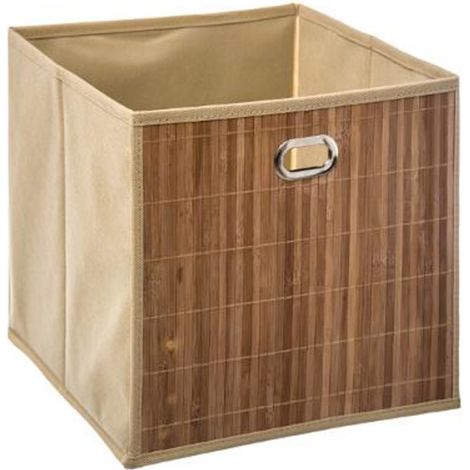 Boîte de Rangement Pliable "Bambou" 31x31cm Naturel