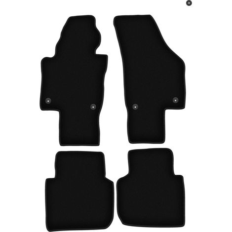 Schwarze Velours-Fußmatten für: Volkswagen Passat B6 / B7 USA Limousine, Kombi (2005-2014) (1/5)