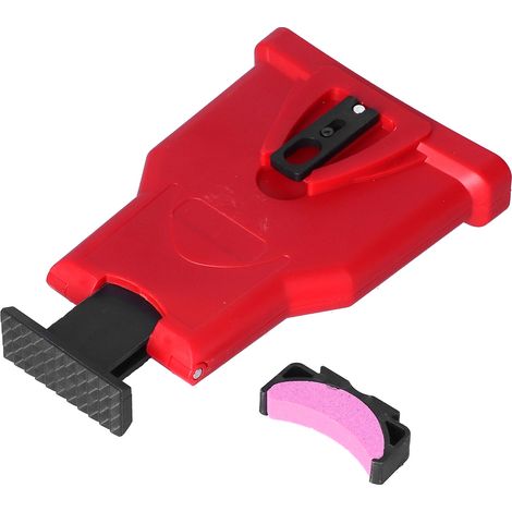 Affûteur de chaîne de tronçonneuse universel et portable pour chaînes de 14, 16, 18 et 20 pouces (2 trous), rouge (1/5)