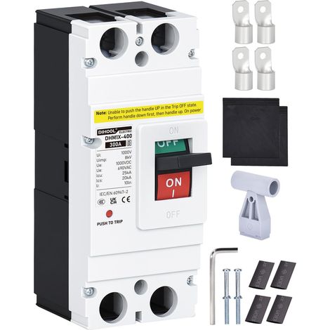 300A photovoltaïque mccb DC sectionneur, 2 pôles, DC500V, disjoncteur compact photovoltaïque pour photovoltaïque, système solaire module solaire système de réseau (1/5)
